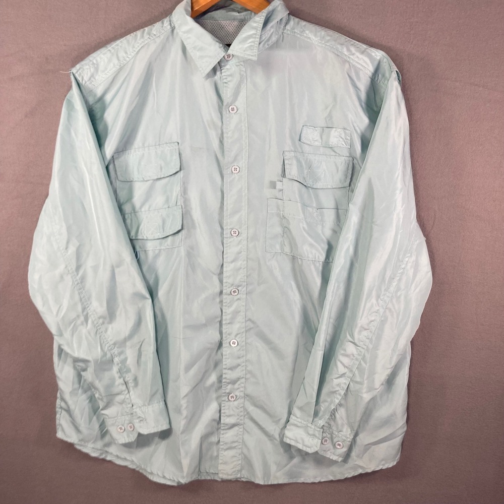Walnut Creek Mens‎ Fishing Shirt XL Blue Vented Long Sleeve Outdoor